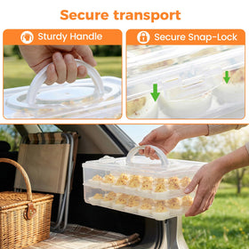 HANSGO secure handle and snap locks keep the lid sealed during transport.