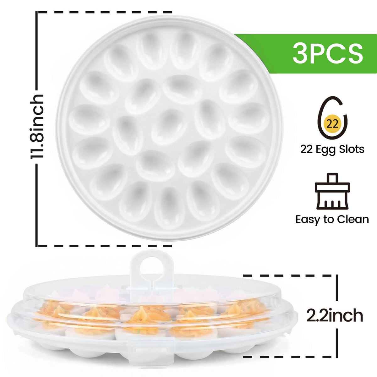 HANSGO 66-egg tray set shown for large gatherings
