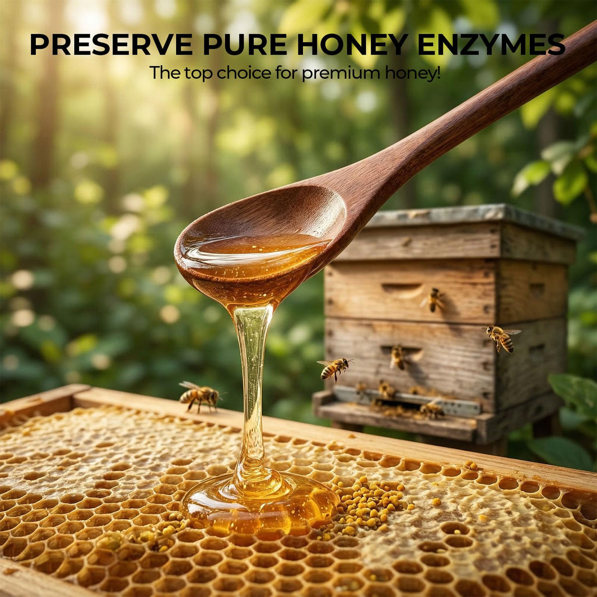 HANSGO enzymes-friendly wooden spoon preserves natural flavors during stirring