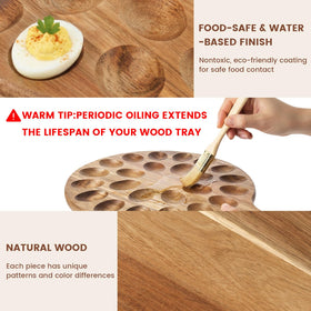HANSGO 24-hole egg tray doubles as a versatile serving board