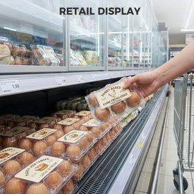 HANSGO carton securely holds small to medium eggs