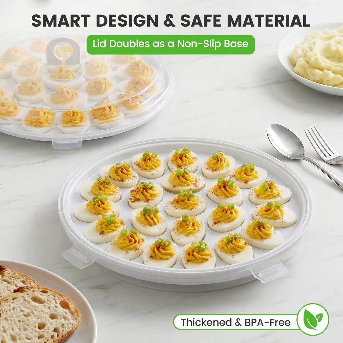 HANSGO smart flip lid doubles as base for serving trays