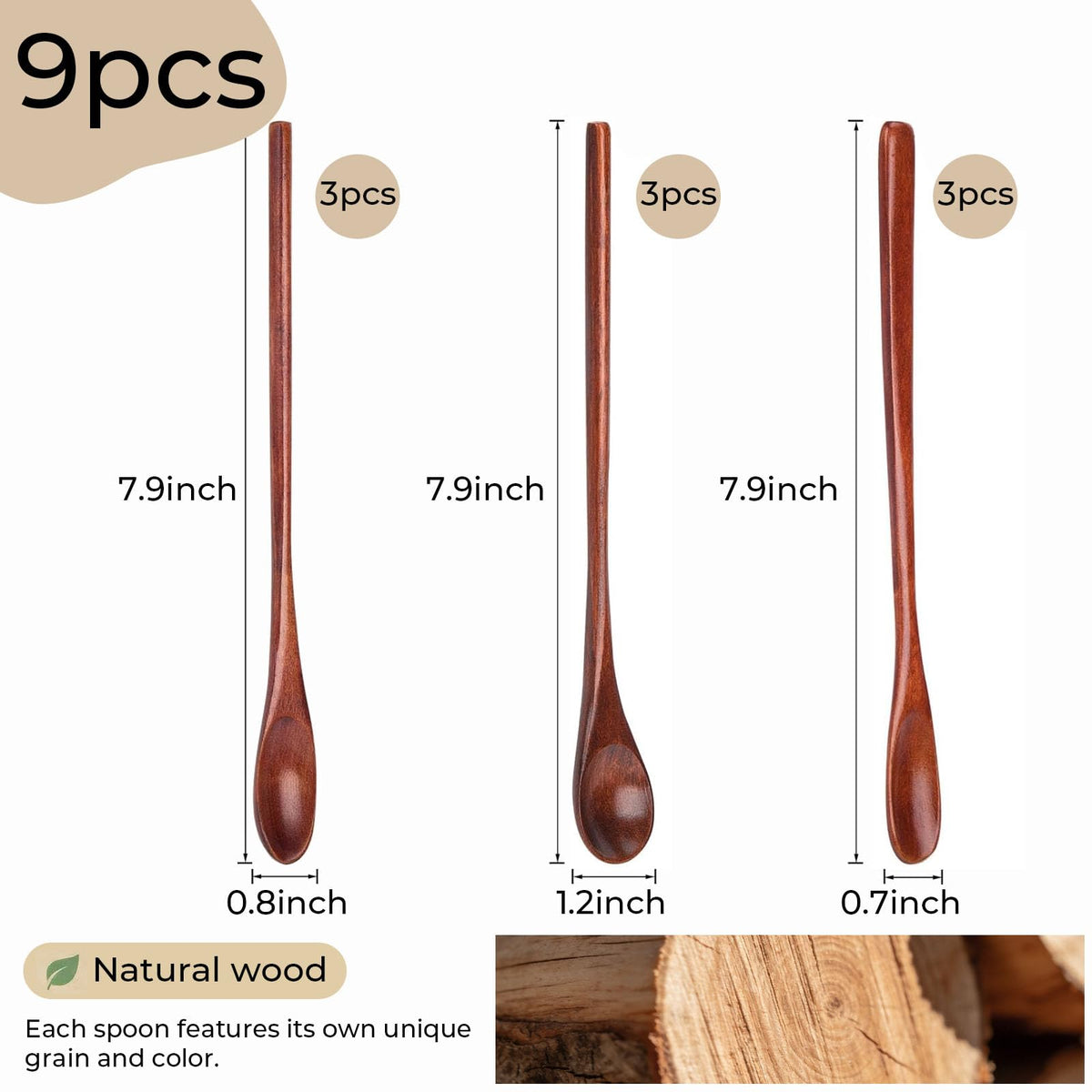 HANSGO versatile stirring spoons suited for coffee, desserts, and pantry tasks