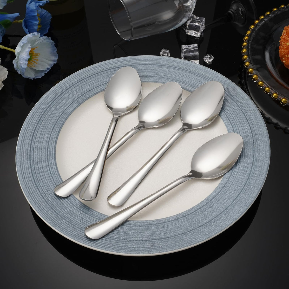 Hansmart Windsor spoon features an ergonomic handle for comfortable everyday use.