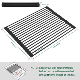 HANZENMA roll-up dish drying rack folded for compact storage after use.