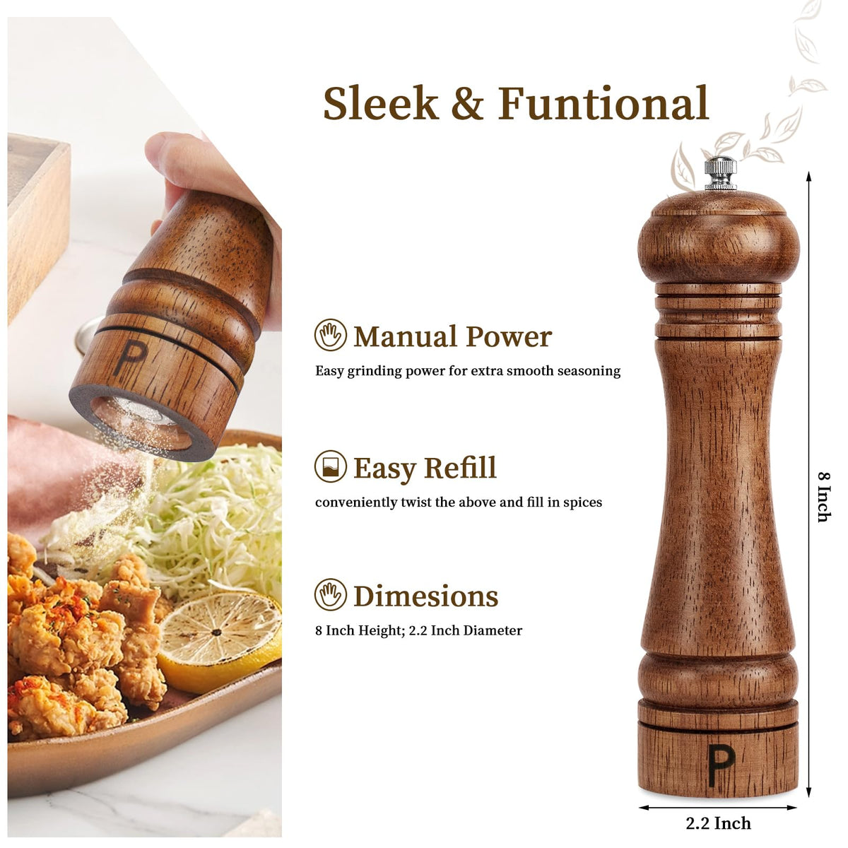 Haomacro adjustable ceramic grinder demonstrates precise coarseness control.