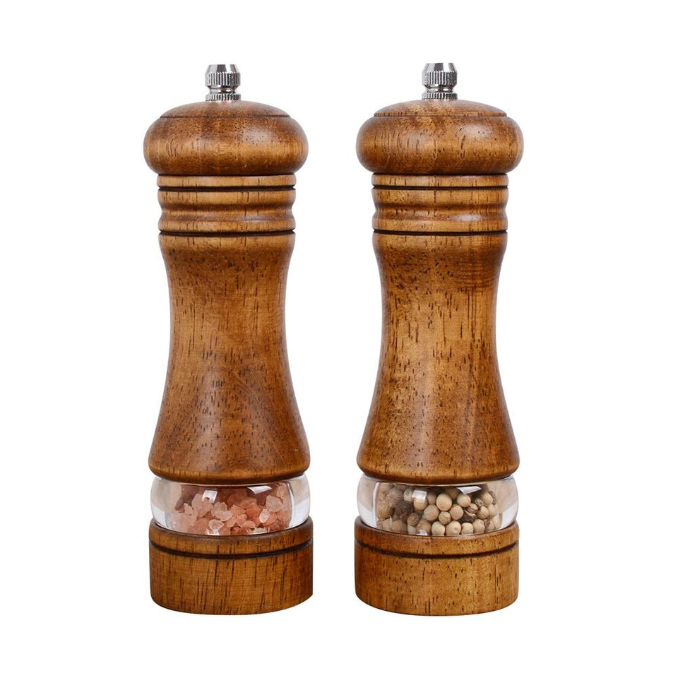 Haomacro 6.5 inch wood grinders set shown as a pair for kitchen use.