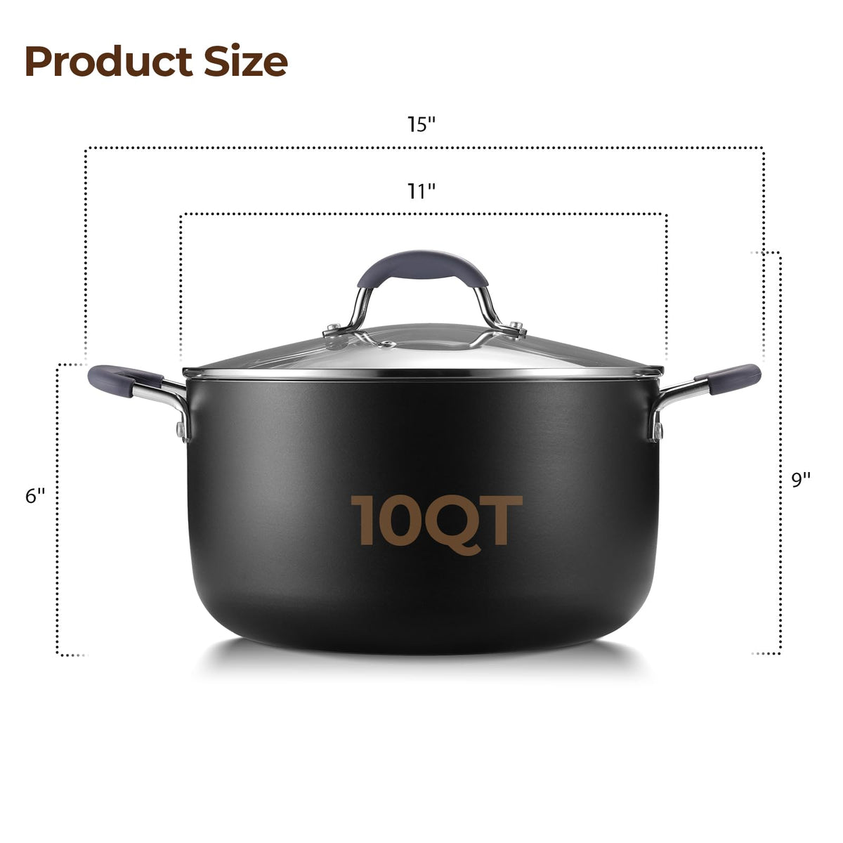 HAONEYS ceramic nonstick coating provides easy release for everyday soups and stews.