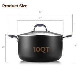 HAONEYS ceramic nonstick coating provides easy release for everyday soups and stews.