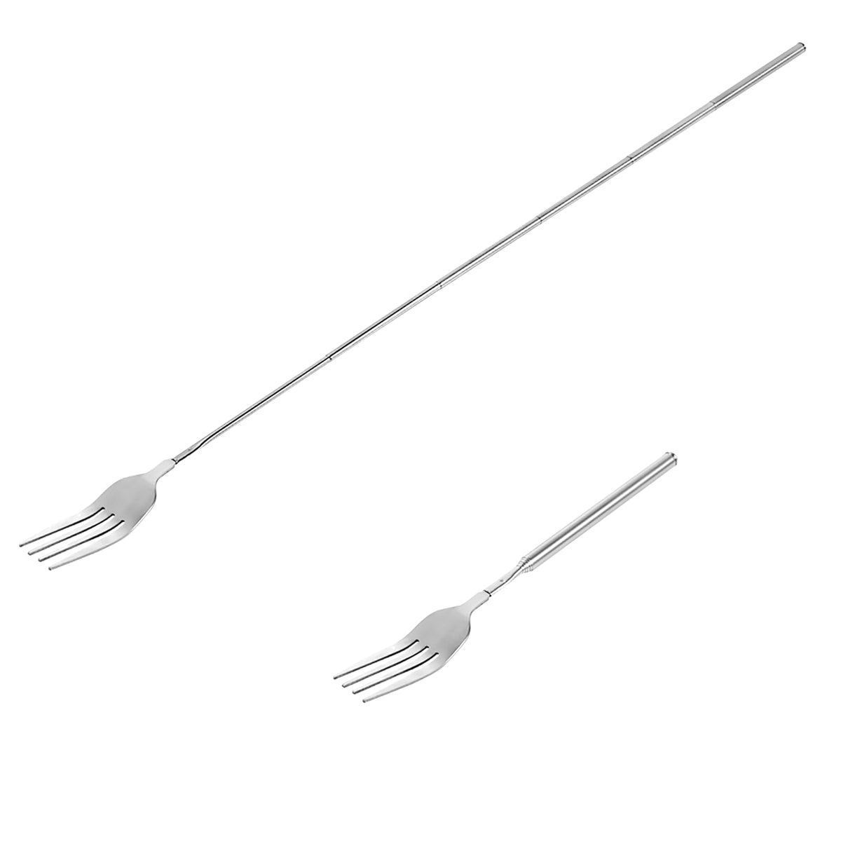 Haosie Extendable Fork dessert serving showing versatile use for fruits
