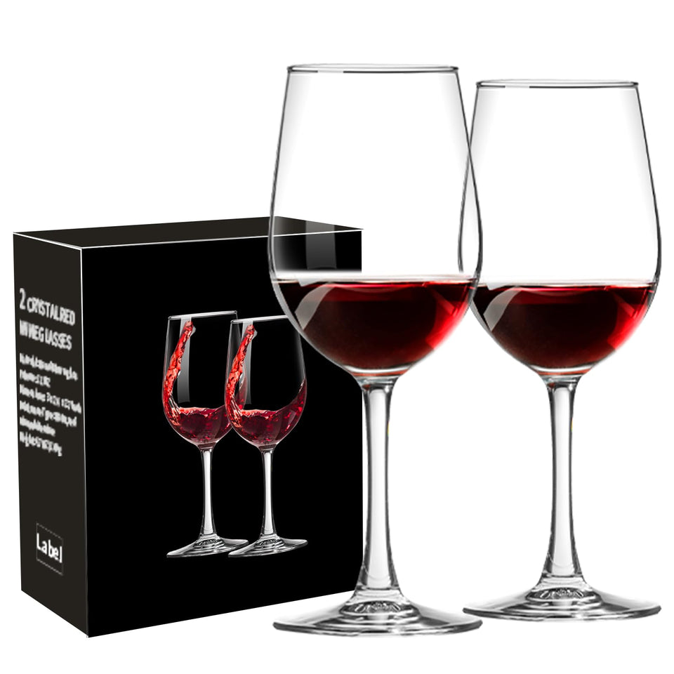 Haoxishui 10oz long-stem red wine glass with ergonomic grip for comfortable pouring