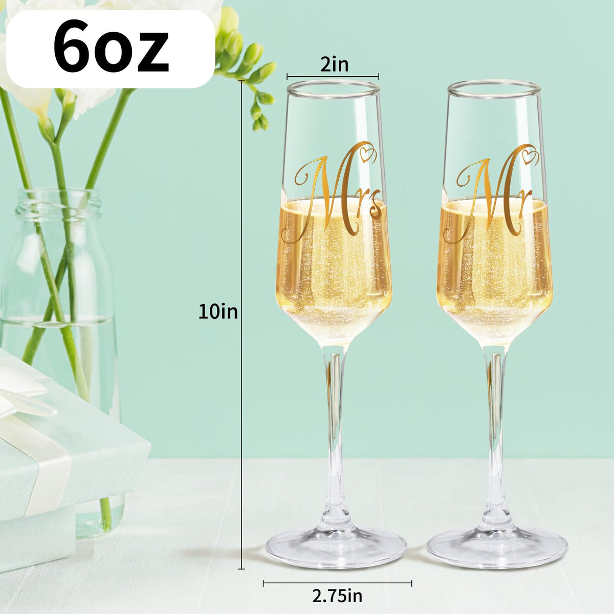 Haoxishui champagne glasses hand-blown close-up, showcasing elegant clarity for celebrations.