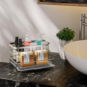 Easily remove drain tray for cleaning and sponge replacement.