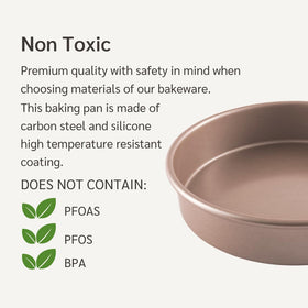 Nonstick coating allows quick release and easy cleanup.