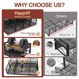 Happilif wooden panel detail adds warm textures to the organizer.