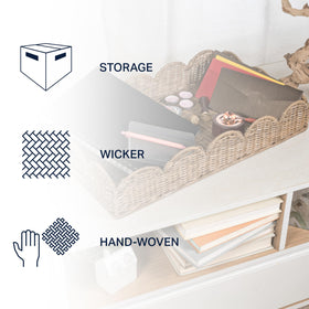 Happimess tray measures 21.5 inches wide for versatile staging.
