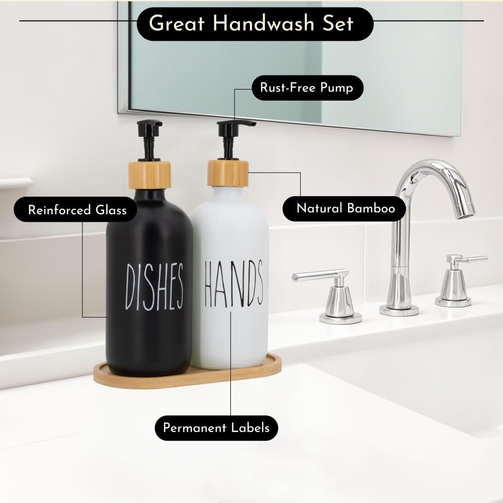 Happy Banana soap bottles set keeps hands clean with convenient dispensers
