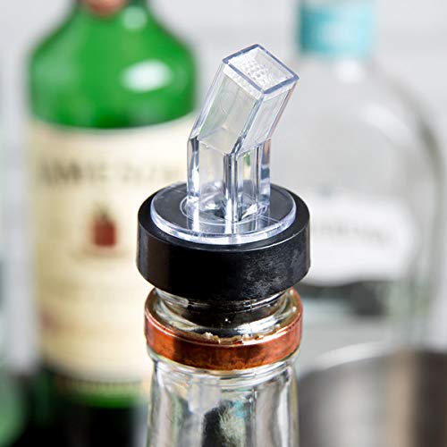 Happy Hour Supplies clear pourer with sanitary screen for clean pours every time.