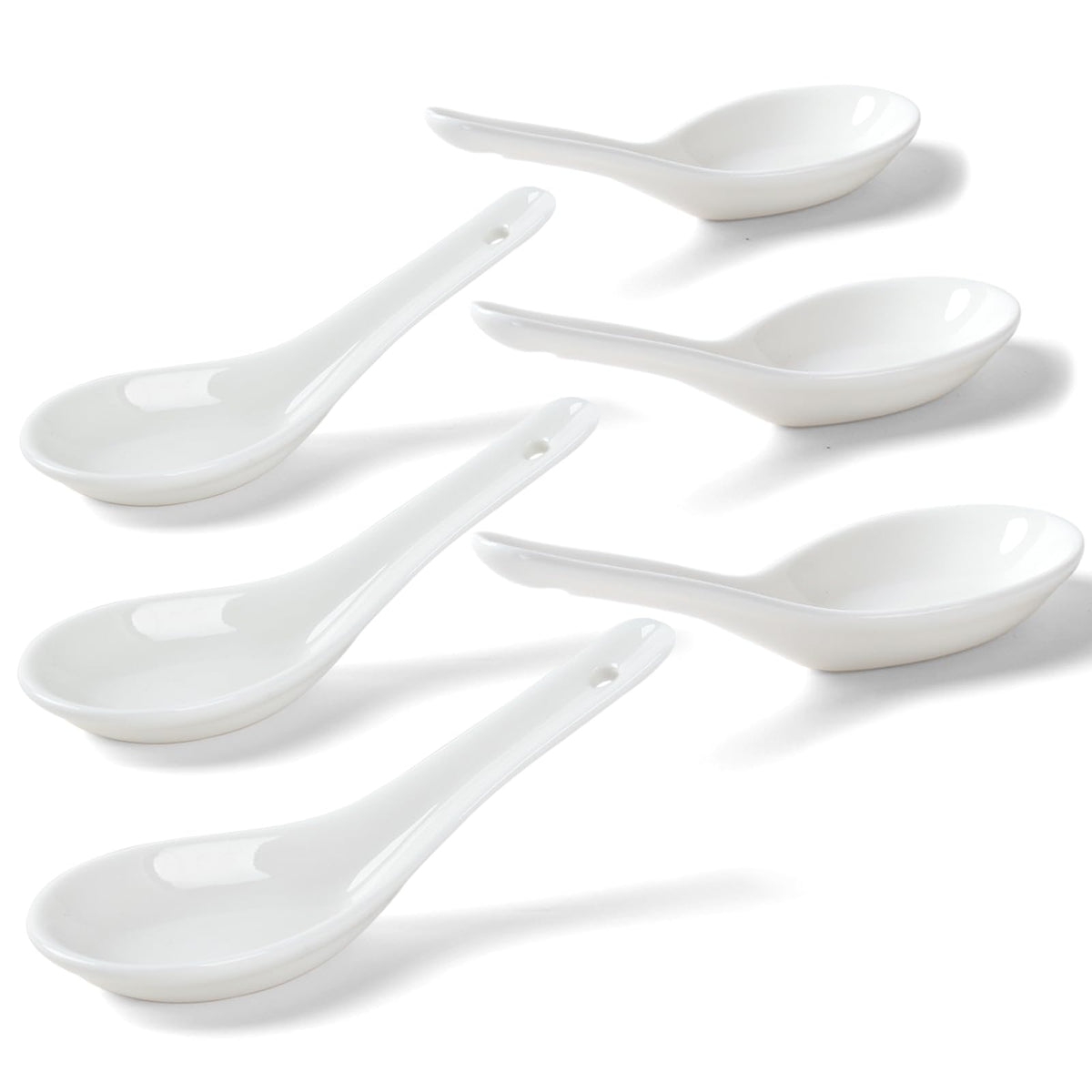Happy Kit soup spoon set, six pieces, ideal for Corelle bowls and everyday soups.