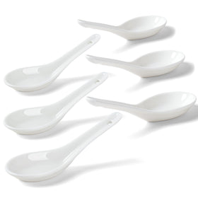 Happy Kit soup spoon set, six pieces, ideal for Corelle bowls and everyday soups.