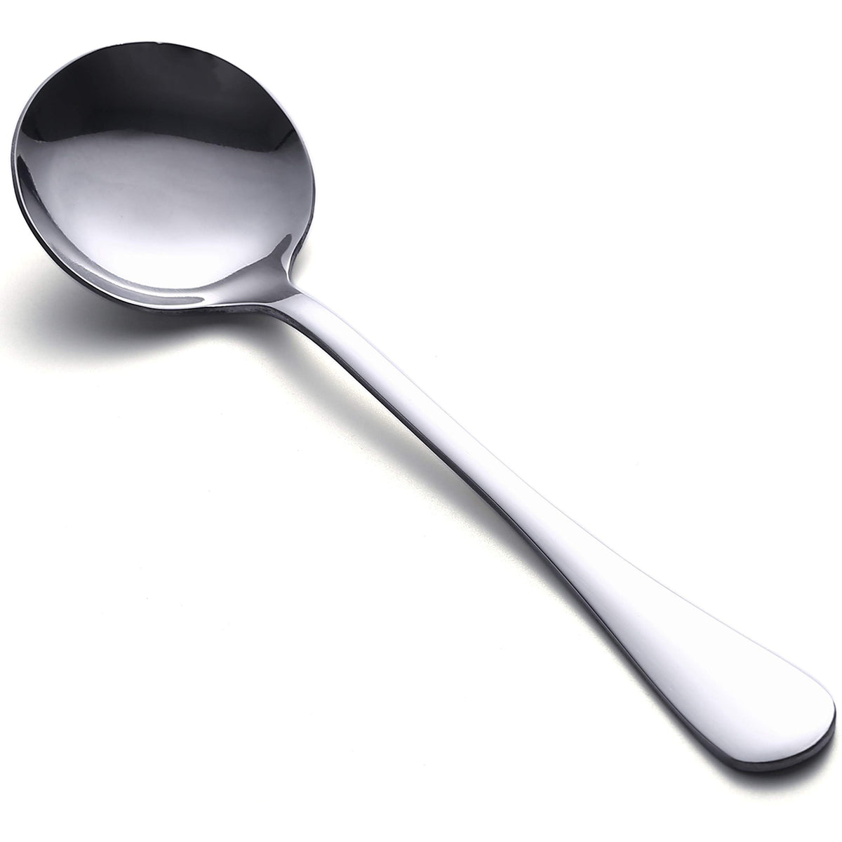 Happy Kit soup spoons 8pc round-bowl design for elegant family meals.