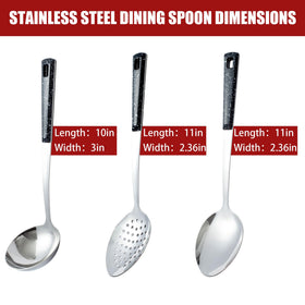 HAPPY KIT rust-resistant stainless steel spoons maintain shine daily use.