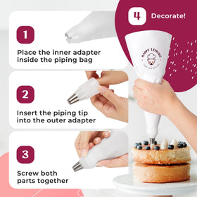 Happy Lemuro decorating ideas e-book inspires fresh icing motifs.