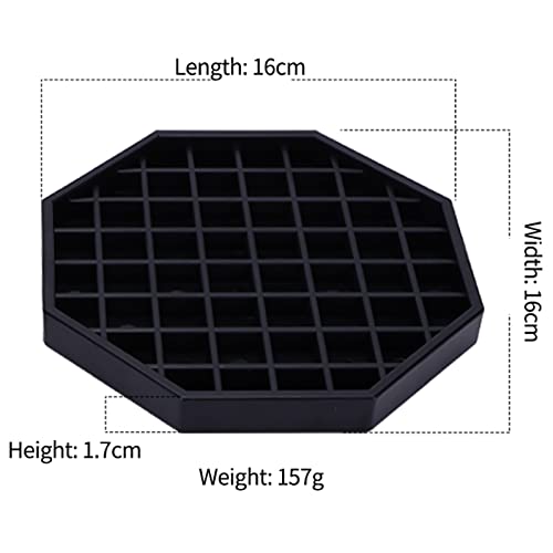Happy Reunion 6in black drip tray complements cafe counters and protects surfaces.