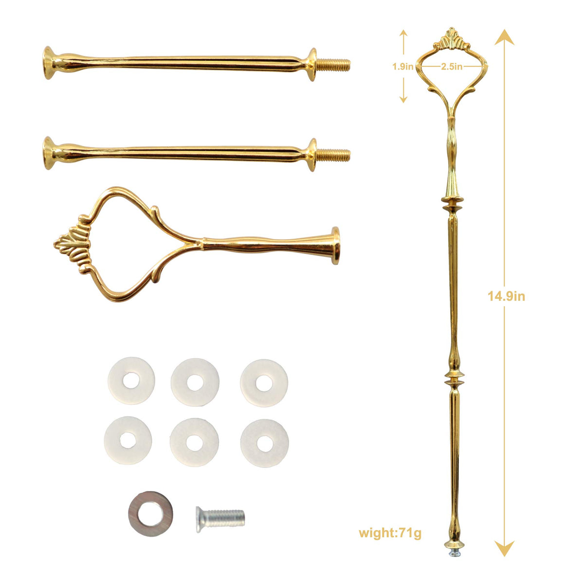 Happy Will bracket and screw details provide strong support for multi-plate displays.