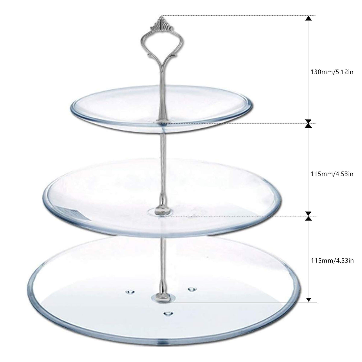 Happy Will crown-design hardware adds an elegant touch to your tiered serving setup.