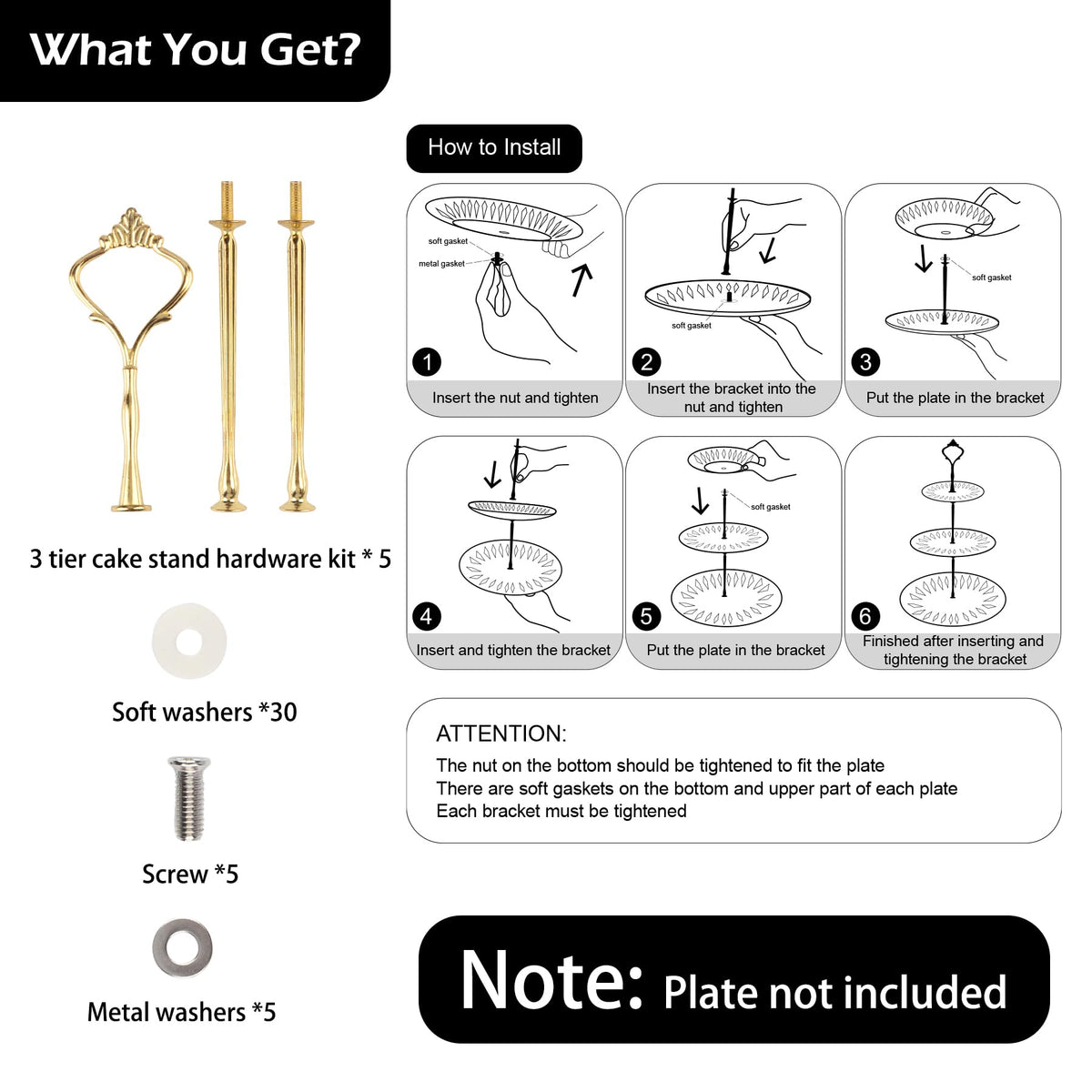 Happy Will plate-holder setup demonstrates compatibility with ceramic and glass plates.