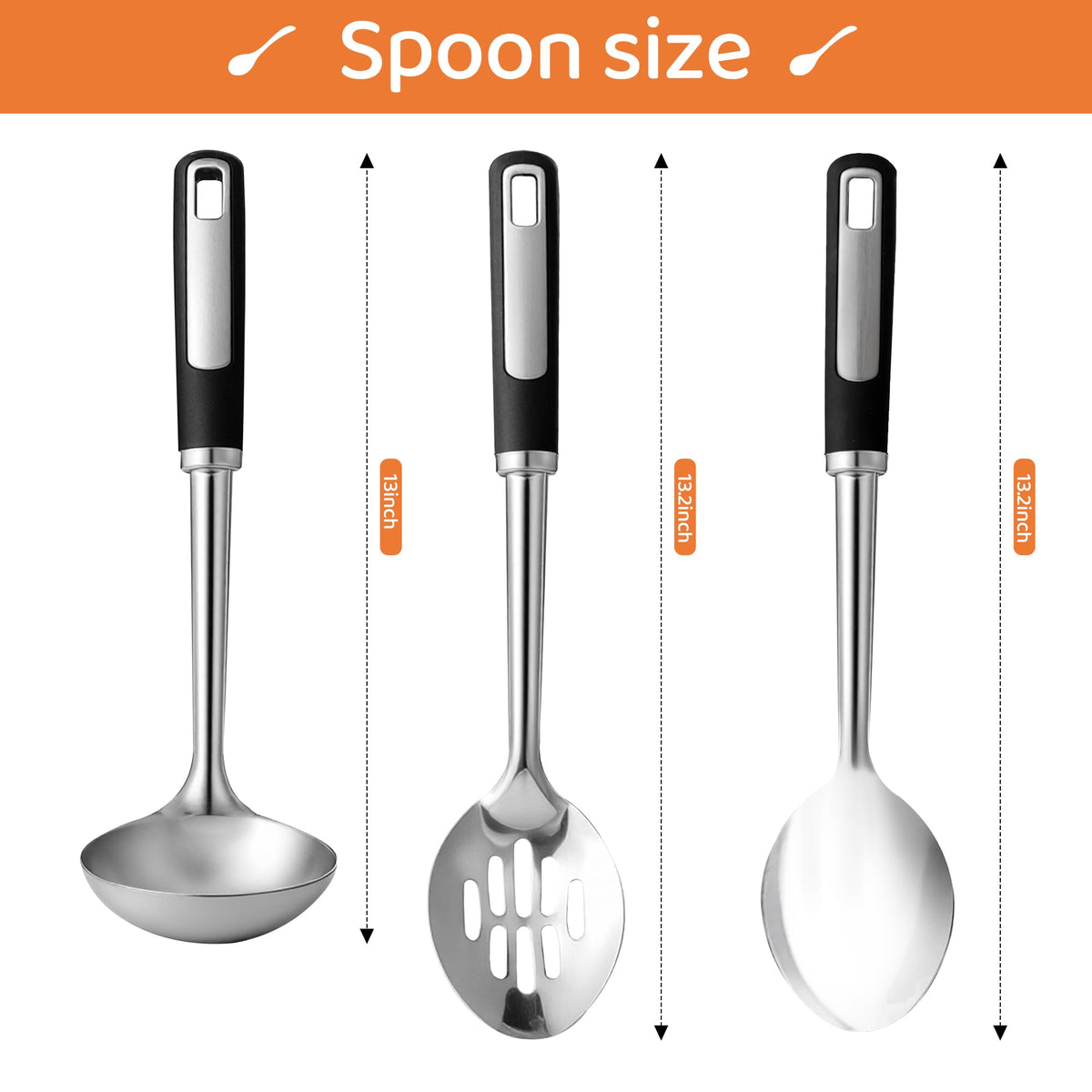 HAPPY KIT large serving spoon ready for buffet or family meals