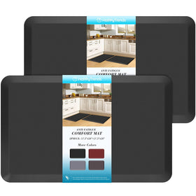 HappyTrends kitchen mat anti-fatigue front view 2-pack helps reduce standing fatigue