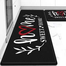 HappyTrends kitchen mat front view with cushioned support for long standing.