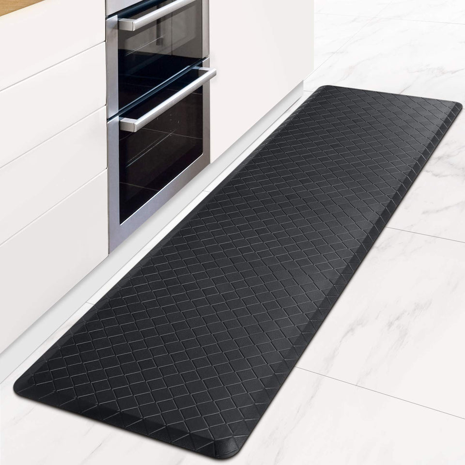 HappyTrends cushioned kitchen mat in action for comfortable standing while cooking