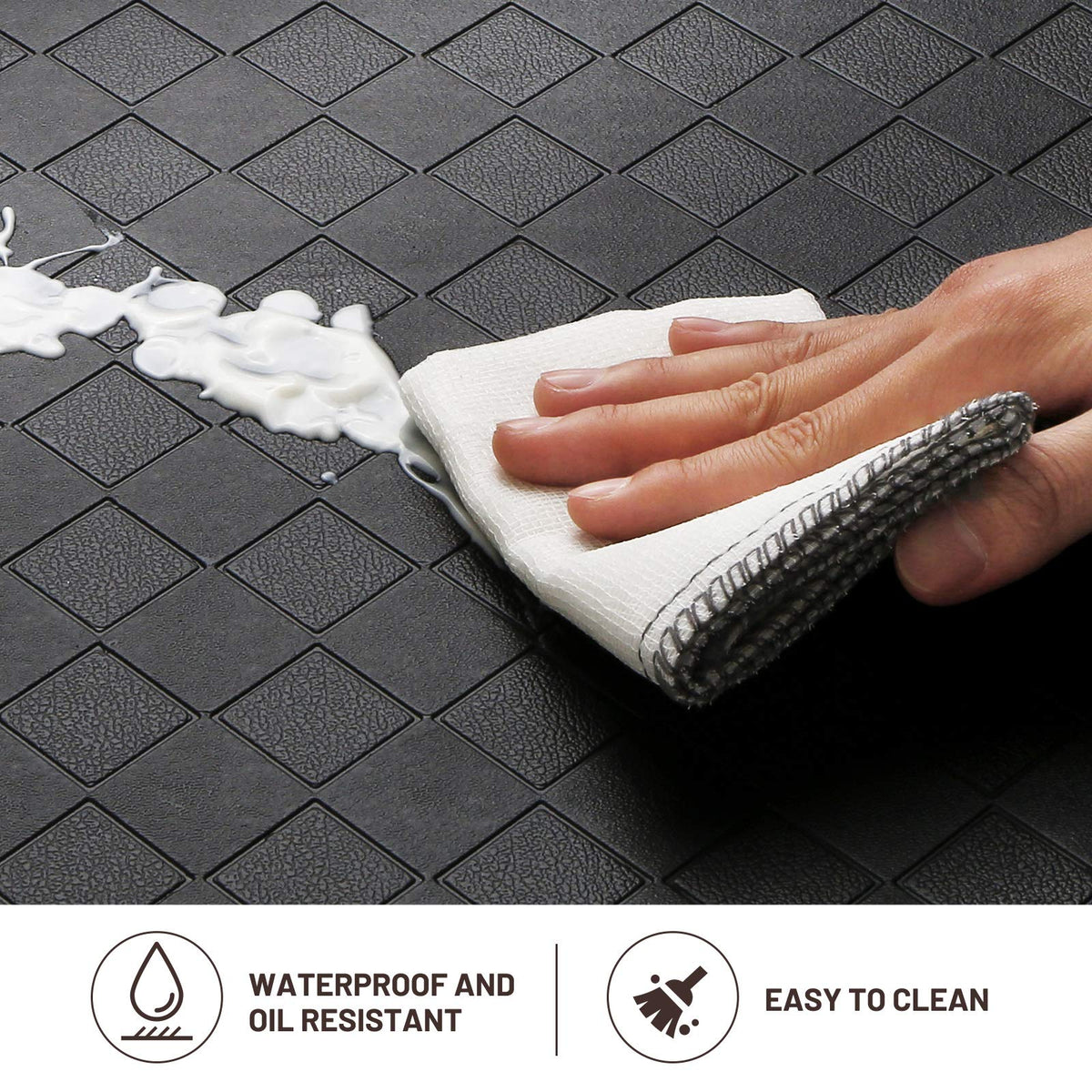 HappyTrends cushioned mat placed in front of sink for standing tasks