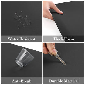 HappyTrends kitchen mat easy-clean surface wipes clean with damp cloth