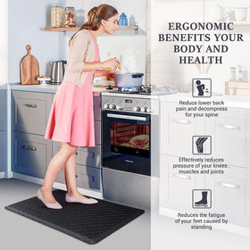 HappyTrends floor mat 17.3 by 28 inches showcase large standing area.
