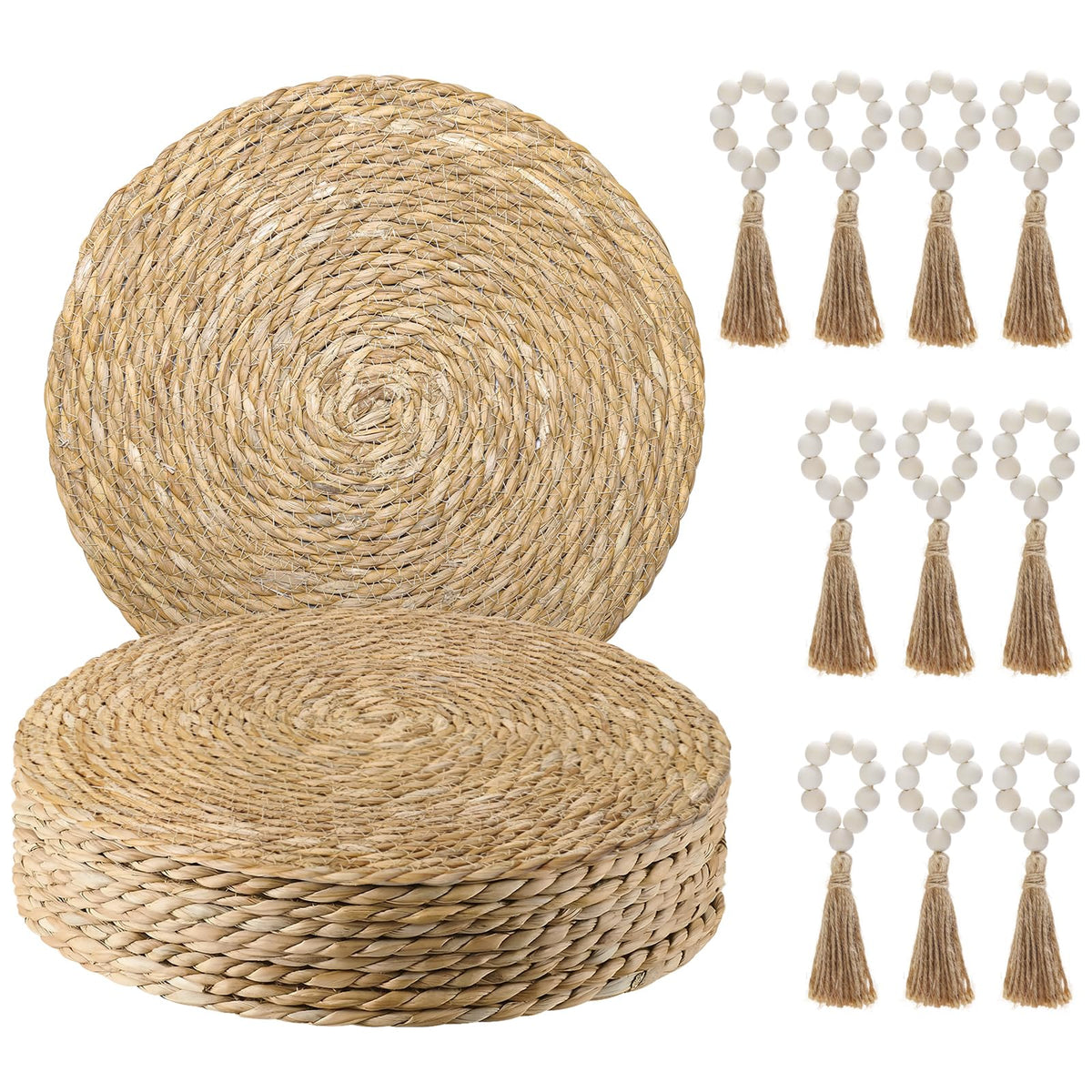 Hardcometrue boho woven placemats showcase natural texture for rustic dining