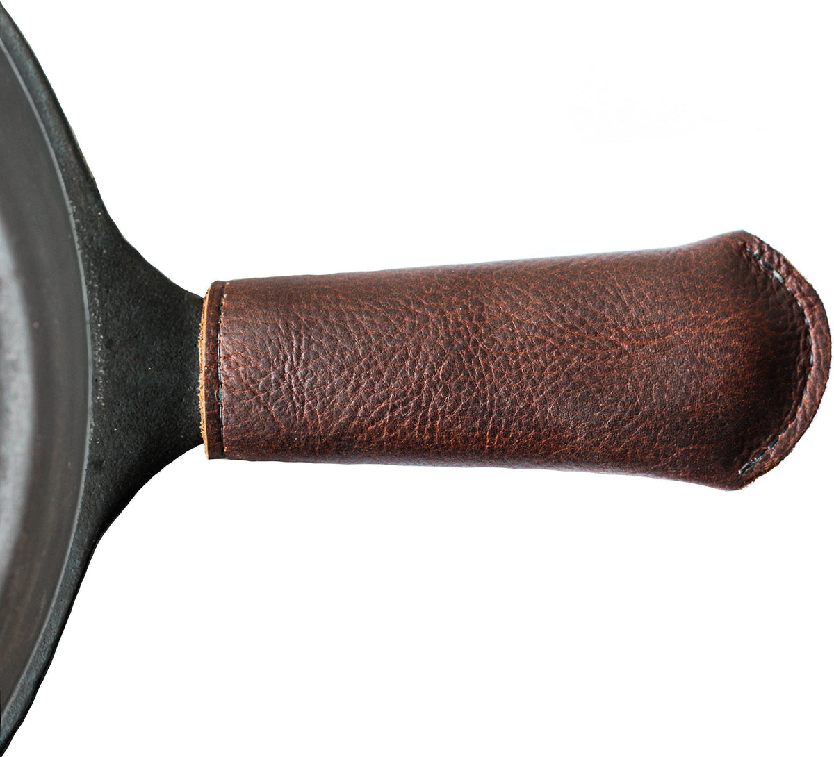 Hardmill Leather Cast Iron Pan Handle Cover standard 4.5-inch for a comfortable grip during cooking