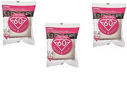 Hario 01 coffee filters 3-pack packaging for consistent pour-over use