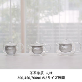 Hario ChaCha Kyusu Maru dishwasher-safe glass teapot for easy cleanup.