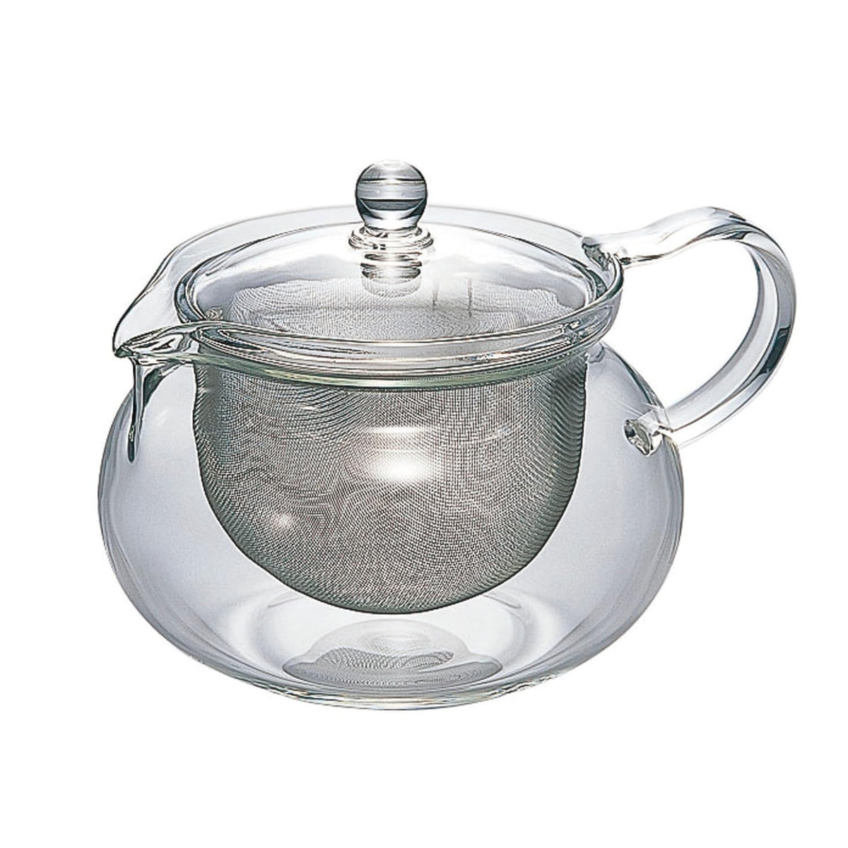 Hario ChaCha Kyusu Maru teapot front view, ideal for precise loose-leaf brewing.