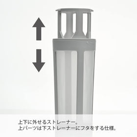 HARIO bottle with removable filter for easy cleaning and setup.