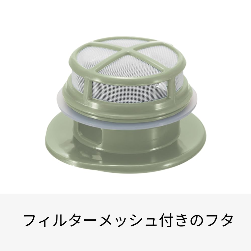Close-up of Mizudashi filter mesh inside the bottle for separation