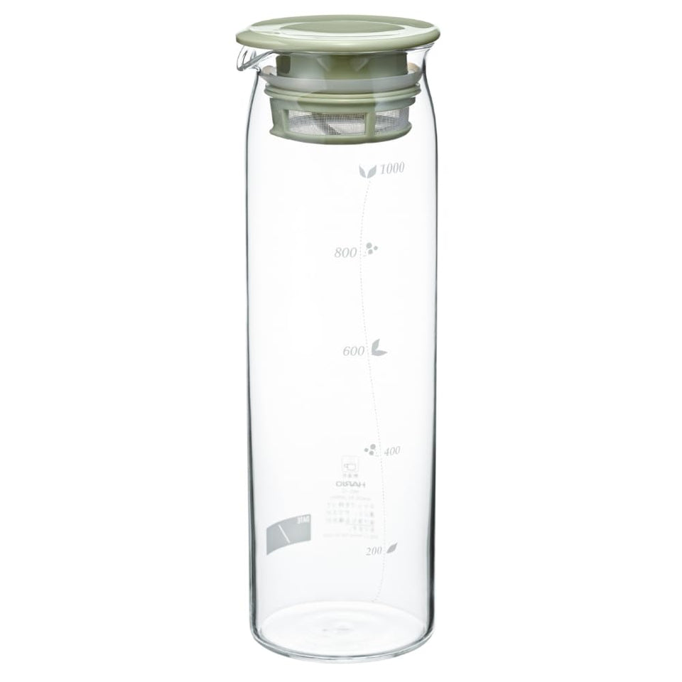 Hario Mizudashi bottle with filter mesh for clean cold brew tea