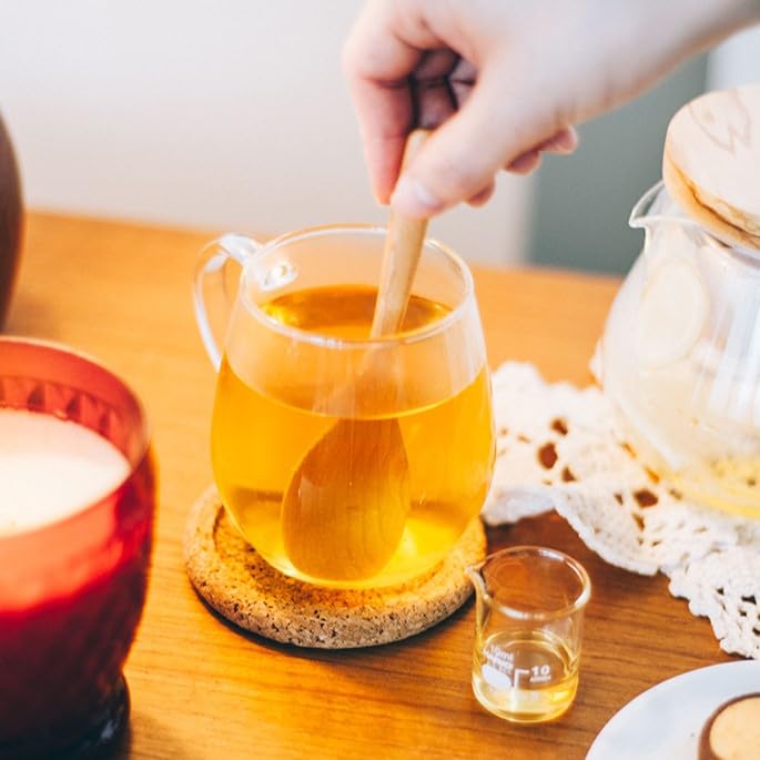 Hario Round Glass Mug Set, hot beverage setup, cozy morning ritual.