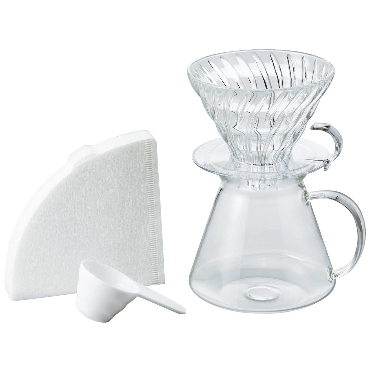 Hario Simply V60 Set packaging displays complete pour-over kit for easy setup.