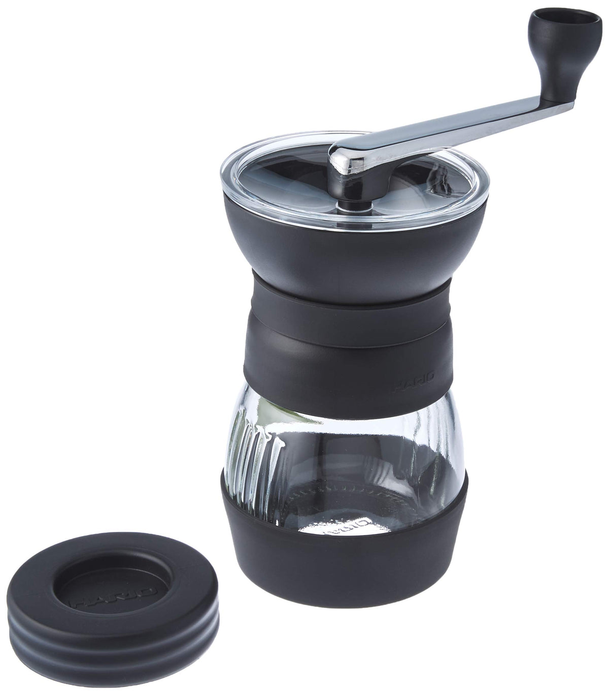 Hario Skerton Pro ceramic burrs for a consistent grind ideal for pour-over brewing.