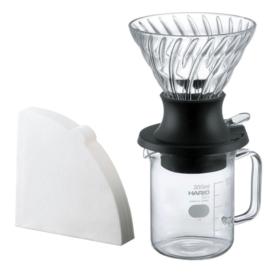Hario Switch Immersion Dripper Set 02 front view, hybrid brewing.